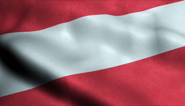 istock Austria Waving Flag in 3D 1136156886