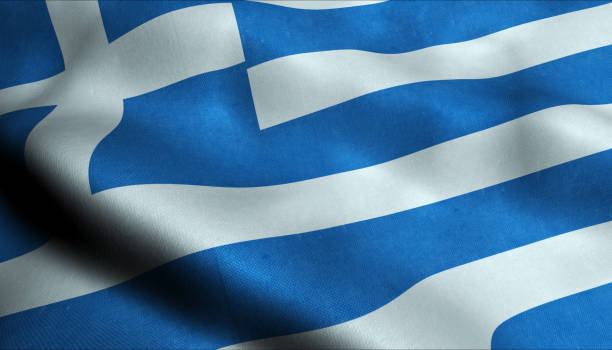 istock Greece Waving Flag in 3D 1136156912