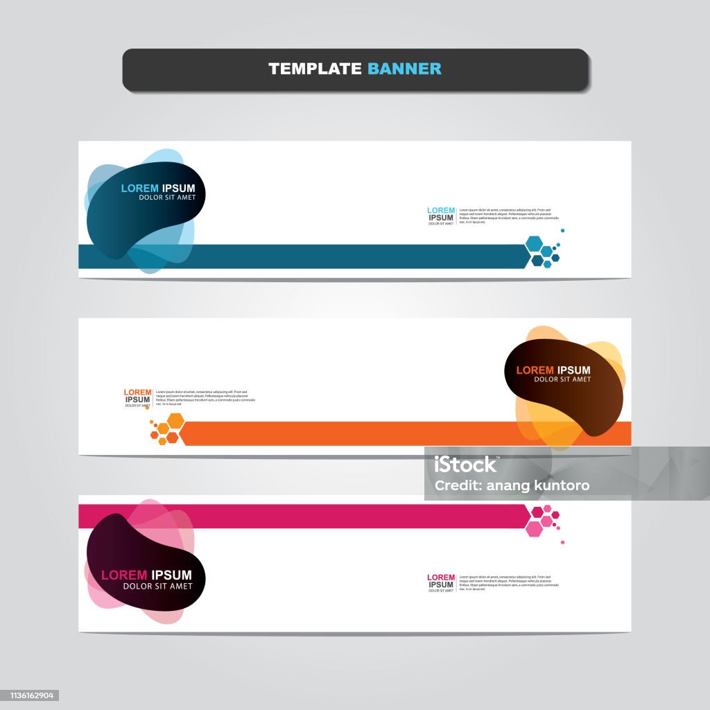 Vector Abstract Web Banner Design Template Stock Illustration ...