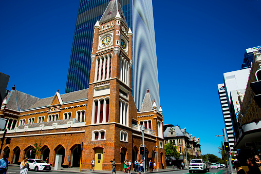 Perth, Australia - March 14, 2019: Town Hall on Barrack Street
