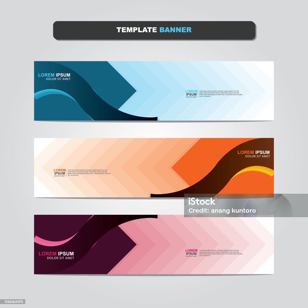 Vector Abstract Web Banner Design Template Stock Illustration ...