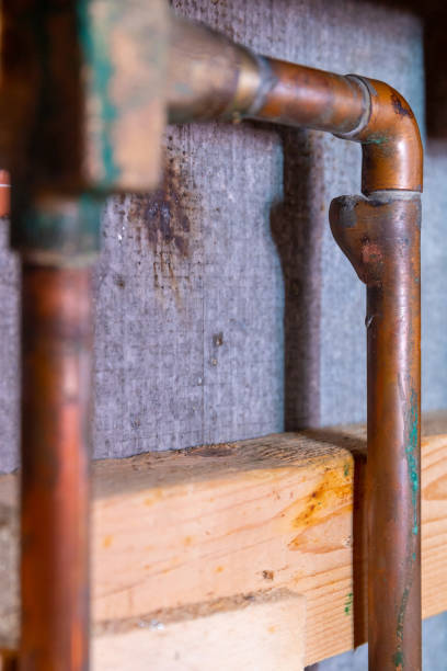 istock Plumbing pipe burst from frost 1136163485