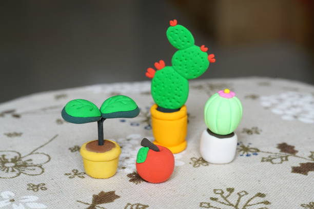 Colorful plasticine plant