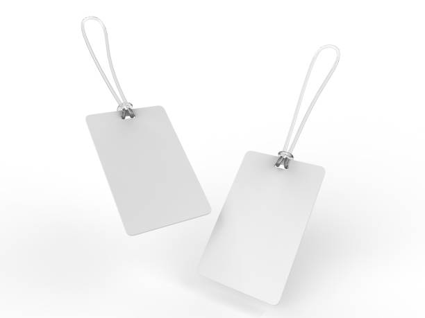 istock Blank Plastic Travel Number Luggage Identifier Tag for mock up. 3d render illustration. 1136164636