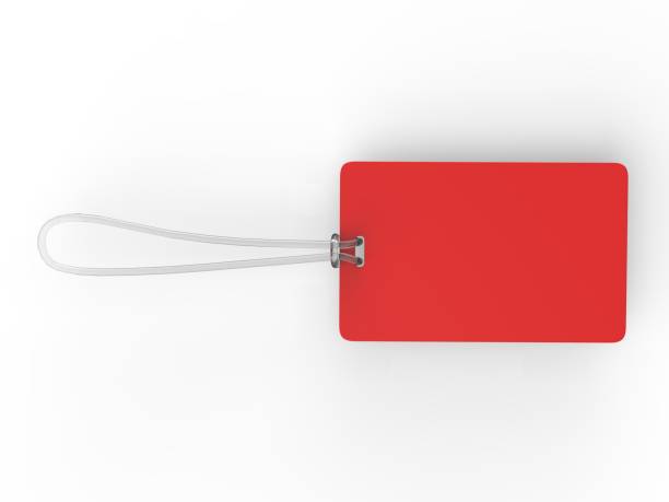 istock Blank Plastic Travel Number Luggage Identifier Tag for mock up. 3d render illustration. 1136164658