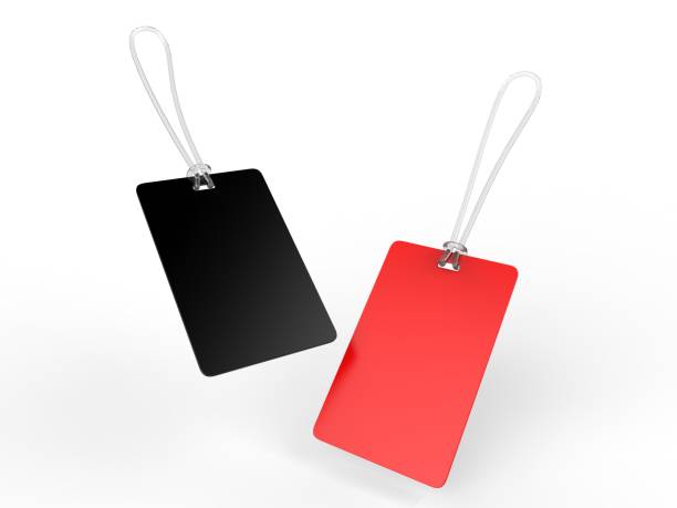 istock Blank Plastic Travel Number Luggage Identifier Tag for mock up. 3d render illustration. 1136164667