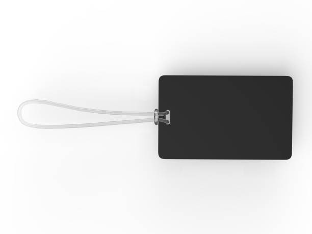 istock Blank Plastic Travel Number Luggage Identifier Tag for mock up. 3d render illustration. 1136164674