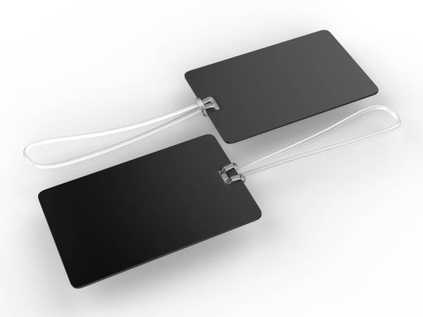 istock Blank Plastic Travel Number Luggage Identifier Tag for mock up. 3d render illustration. 1136164688
