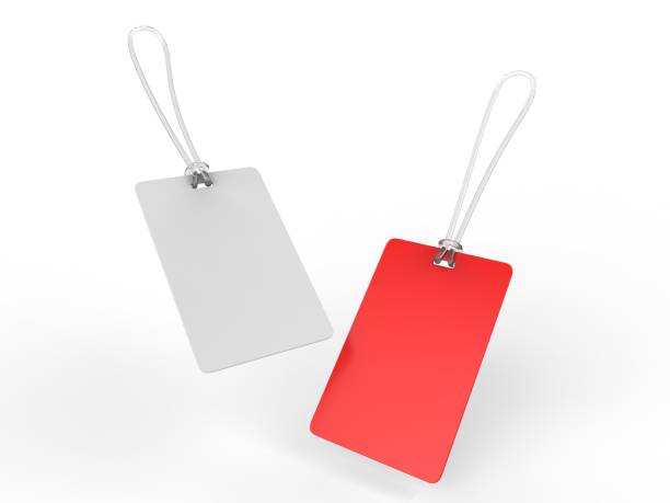 istock Blank Plastic Travel Number Luggage Identifier Tag for mock up. 3d render illustration. 1136164706