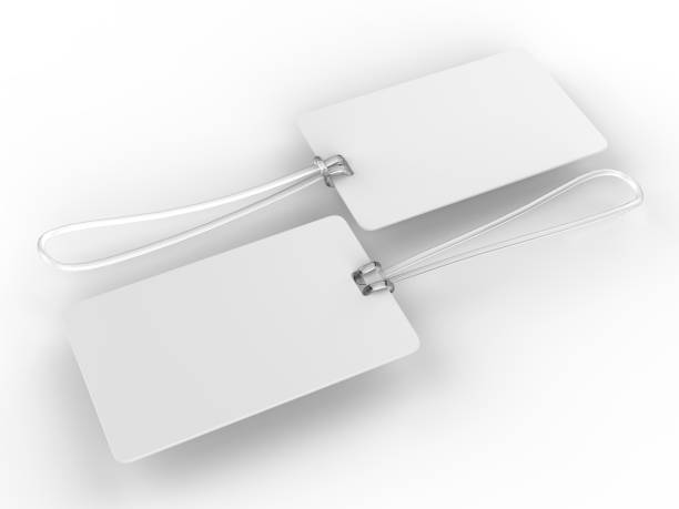 istock Blank Plastic Travel Number Luggage Identifier Tag for mock up. 3d render illustration. 1136164710