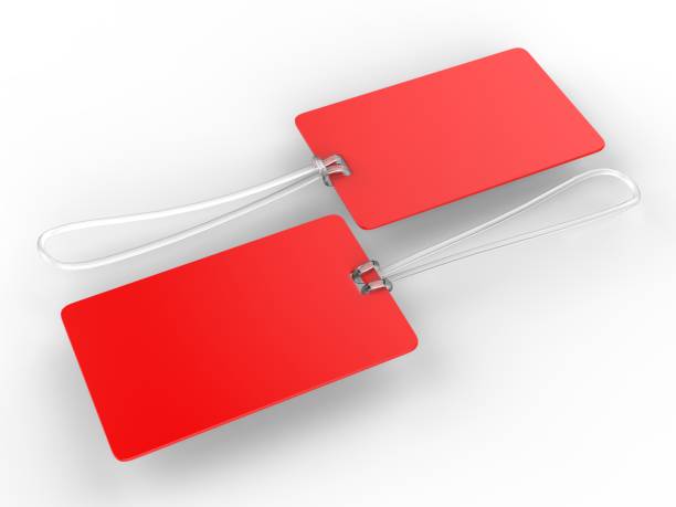 istock Blank Plastic Travel Number Luggage Identifier Tag for mock up. 3d render illustration. 1136164737