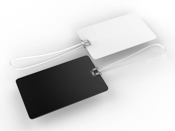 istock Blank Plastic Travel Number Luggage Identifier Tag for mock up. 3d render illustration. 1136164752