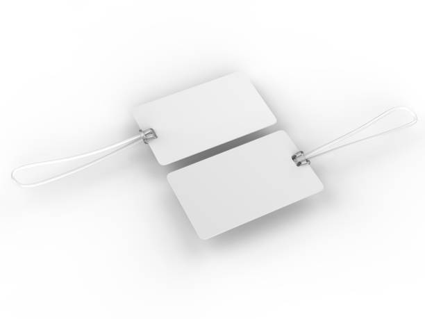 istock Blank Plastic Travel Number Luggage Identifier Tag for mock up. 3d render illustration. 1136164754