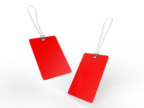 istock Blank Plastic Travel Number Luggage Identifier Tag for mock up. 3d render illustration. 1136164757