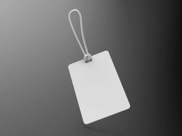 istock Blank Plastic Travel Number Luggage Identifier Tag for mock up. 3d render illustration. 1136164796
