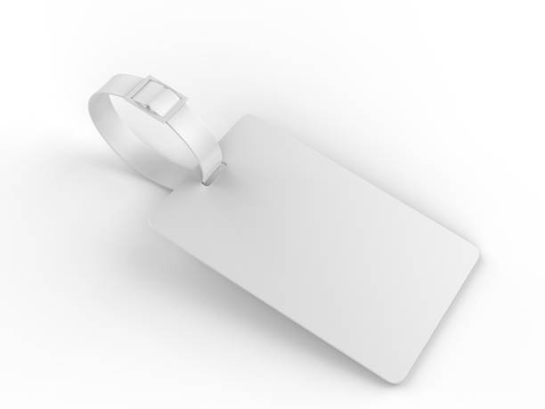 Blank Plastic Travel Number Luggage Identifier Tag for mock up. 3d render illustration.