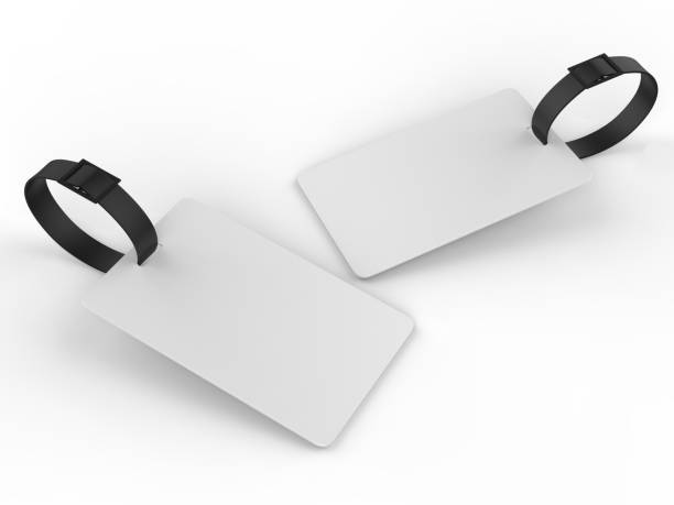 istock Blank Plastic Travel Number Luggage Identifier Tag for mock up. 3d render illustration. 1136164848