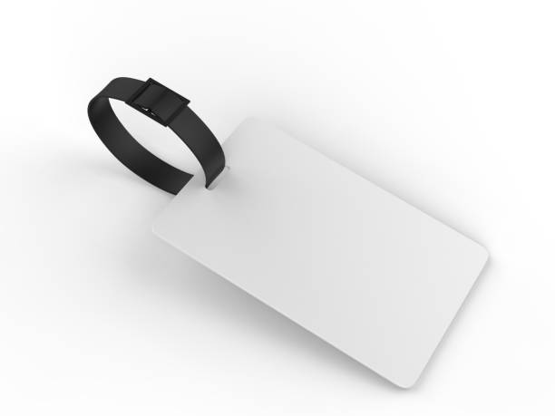 istock Blank Plastic Travel Number Luggage Identifier Tag for mock up. 3d render illustration. 1136165385