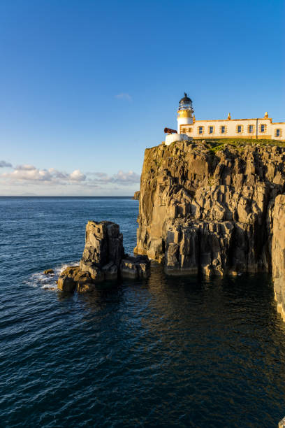 istock Neist Point lighthouse at Isle of Skye, Scottish highland 1136165391