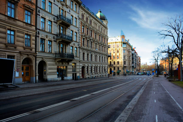 Vasakyrkan Street, Gothenburg stock photo