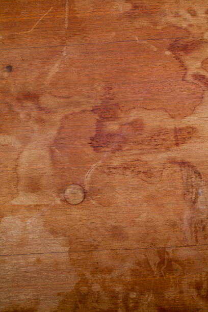 istock Old wooden board with stains for background 1136165966