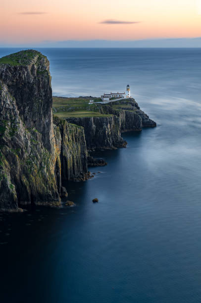 istock Neist Point lighthouse at Isle of Skye, Scottish highland 1136166019