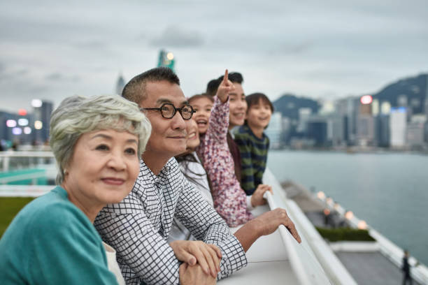 istock Multi-generation family enjoying city view 1136167332