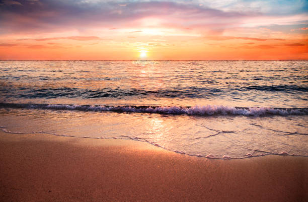 istock Beautiful cloudscape over the sea, sunrise shot 1136169309