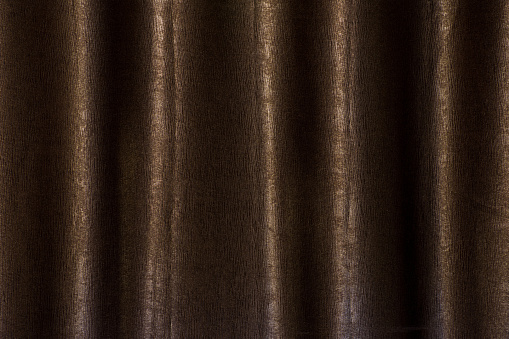 Brown Curtain Texture Background In Dark Light Stock Photo - Download