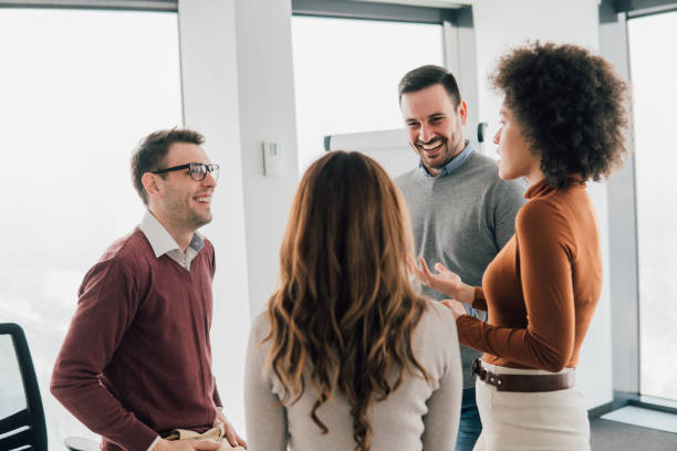 istock Coworkers at office 1136172165