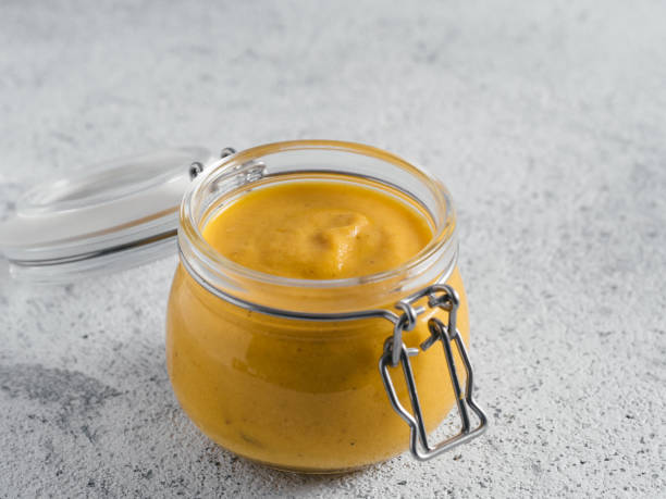 istock Vegan creamy cheddar cheese sauce with chia seeds 1136173920
