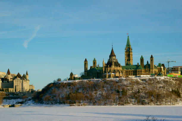 istock Canadian Parliament Hill viewed from across Ottawa river during 1136174917