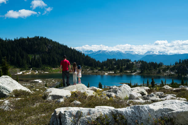 istock Father and daughters bonding in nature 1136179580