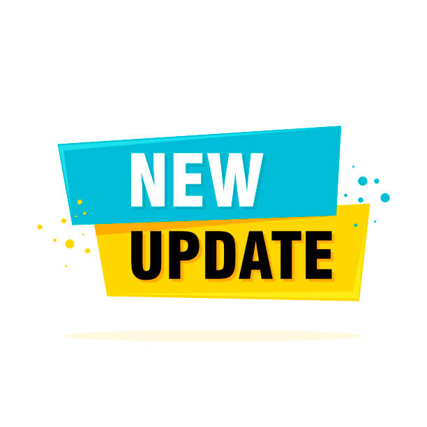 nová šablona aktualizačního banneru izolovaná na bílém pozadí. vektorová ilustrace pro obchod, internetový obchod, web, aplikaci - software-update stock ilustrace