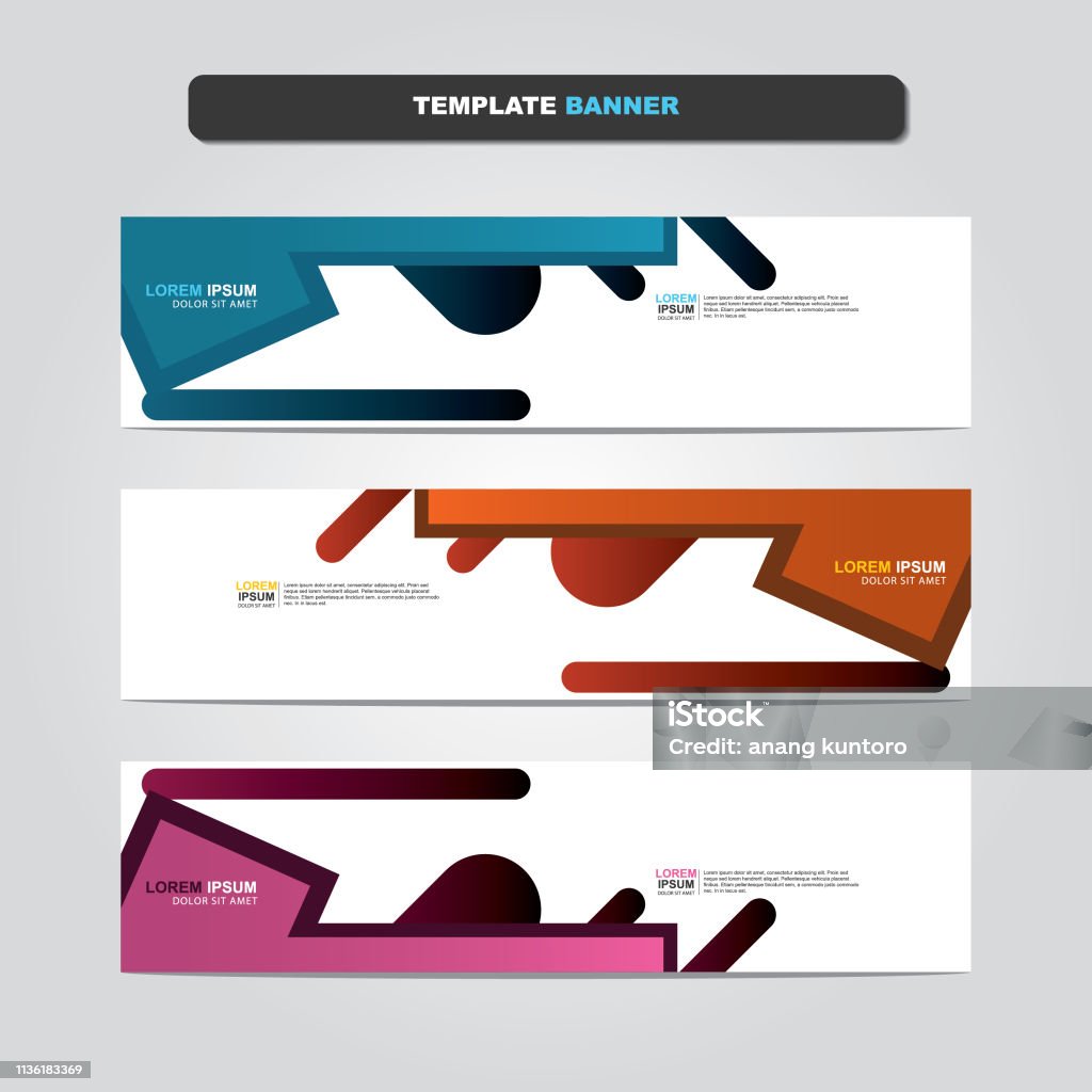Vector Abstract Web Banner Design Template Stock Illustration ...