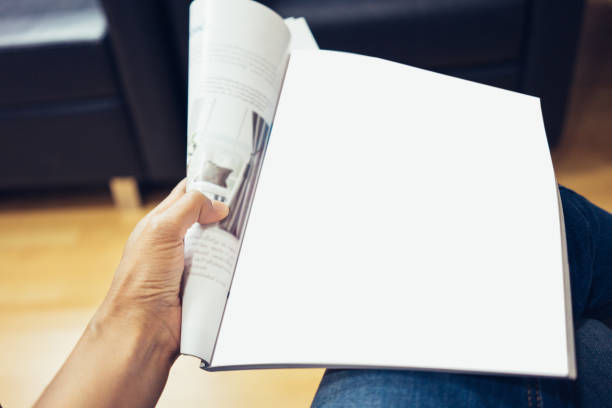 woman reading a magazine