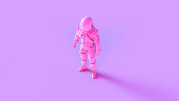 istock Pink Spaceman Astronaut Cosmonaut Advanced Crew Escape Suit 1136185443