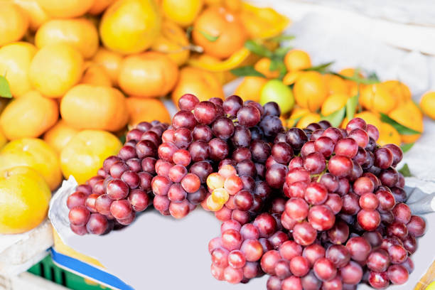 istock Asian fruit assortment such as grapes and orange Hoi An 1136186857