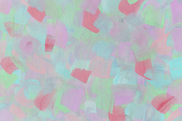 istock Abstract art background hand drawn acrylic painting. 1136186859