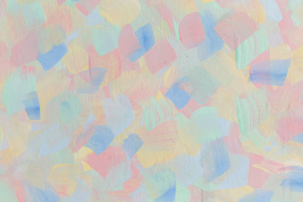 istock Abstract art background hand drawn acrylic painting. 1136186937