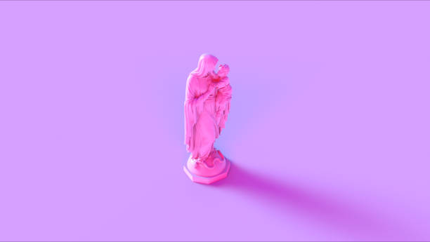 istock Pink Mary an Child Statue 1136188628