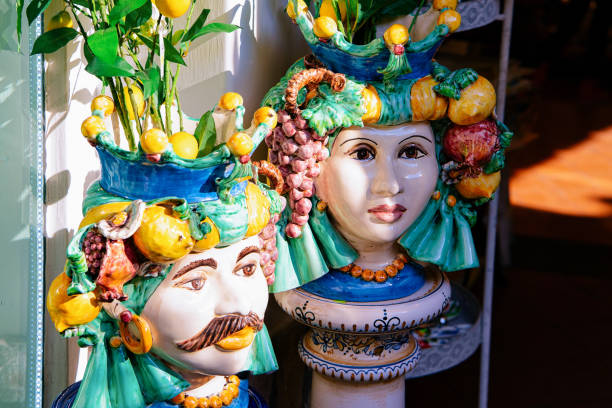 istock Colorful traditional ceramics vases in Positano store 1136191101