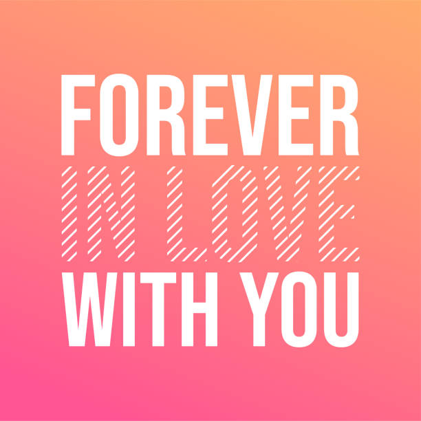 istock forever in love with you. Love quote with modern background vector 1136192455