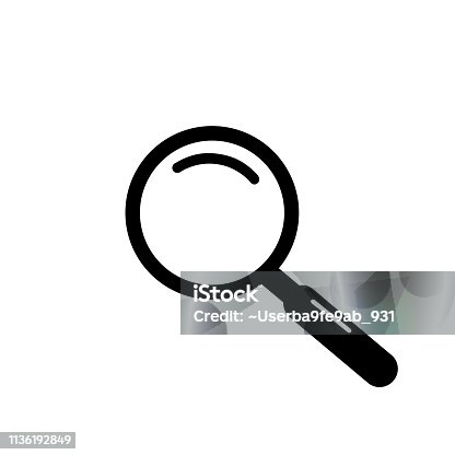 istock Search Magnifying glass icon symbol. Vector illustration 1136192849