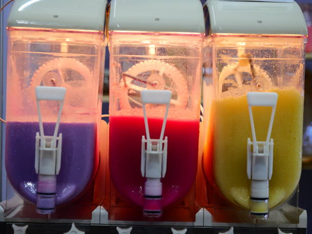 istock Colorful ice cream slushy smoothie machine 1136194821