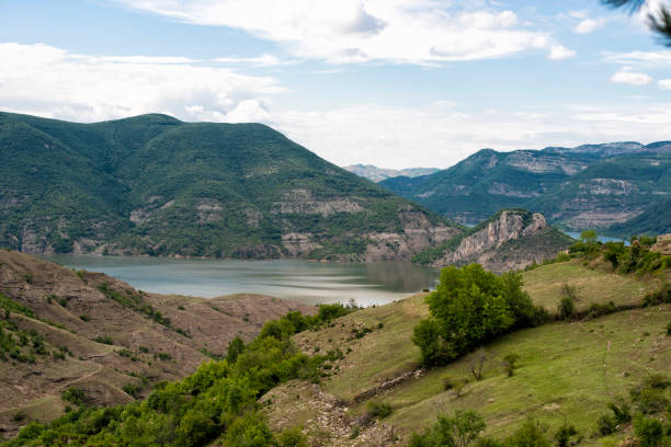 istock River in mountain. Mountain trail and stream rocky river. Arda river, Bulgaria 1136195276