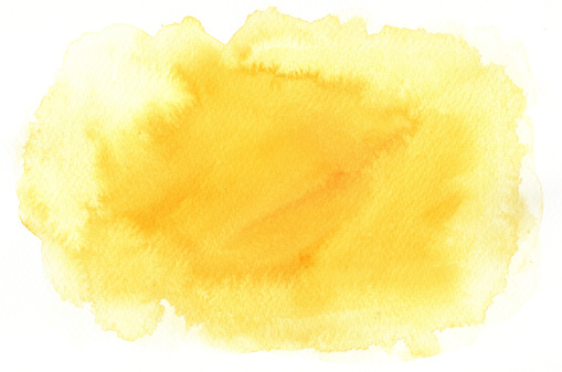 yellow texture watercolor background painting - with space for your design.