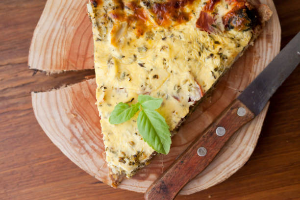 istock Piece of Vegetable pie with broccoli 1136196670