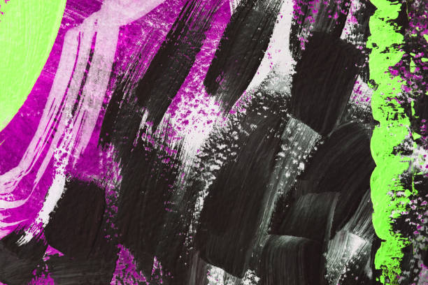 istock Abstract art background hand drawn acrylic painting. 1136199767