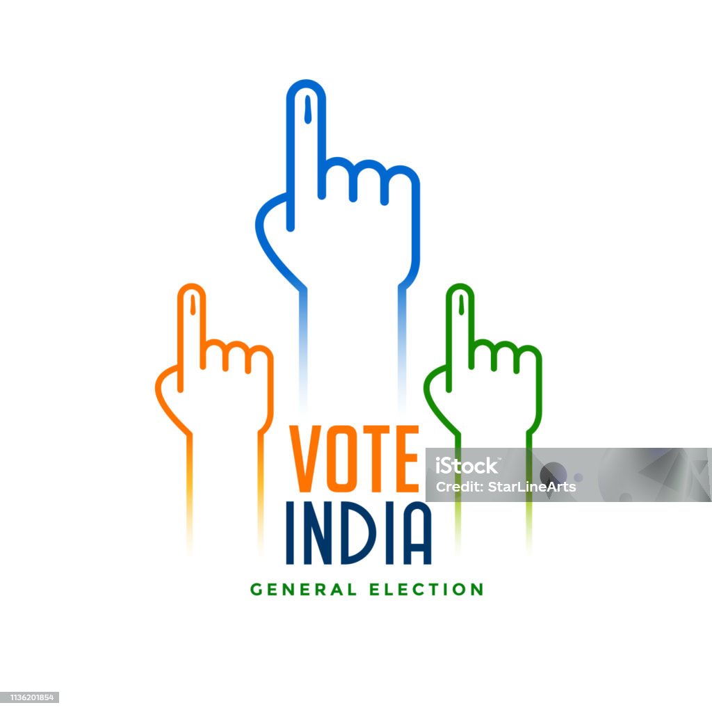 hand with voting sign for election Voting stock vector